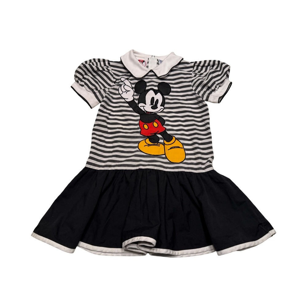 Vintage Minnie's Corner Youngland Drop Waist Puff Sleeve Striped‎ Dress Size 5